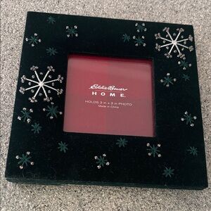 Eddie Bauer Black and Silver Snowflake Frame